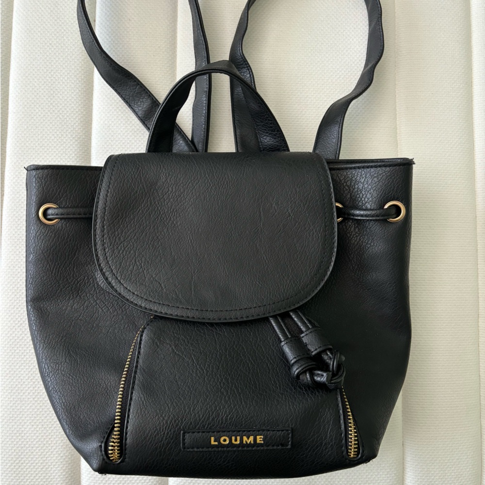 Small black backpack.
